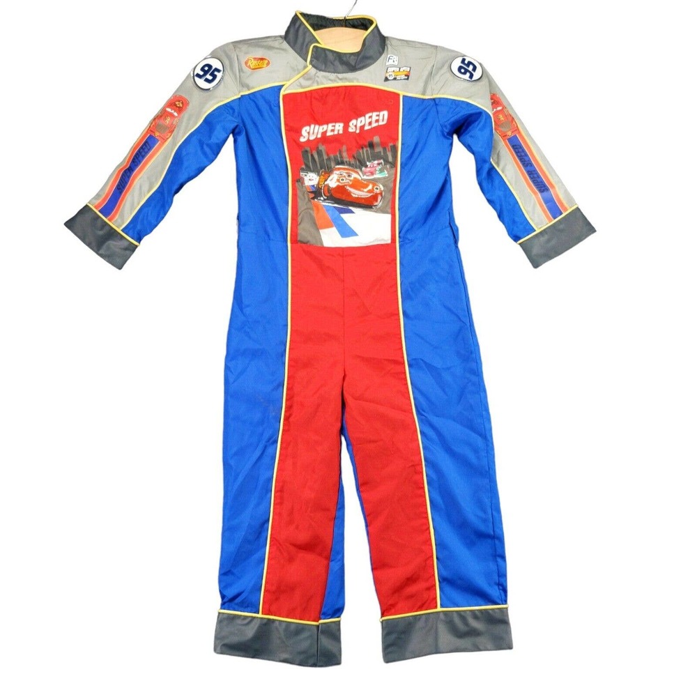 Disney Blue and Red 'Super Speed' Race Car Jumpsuit Costume